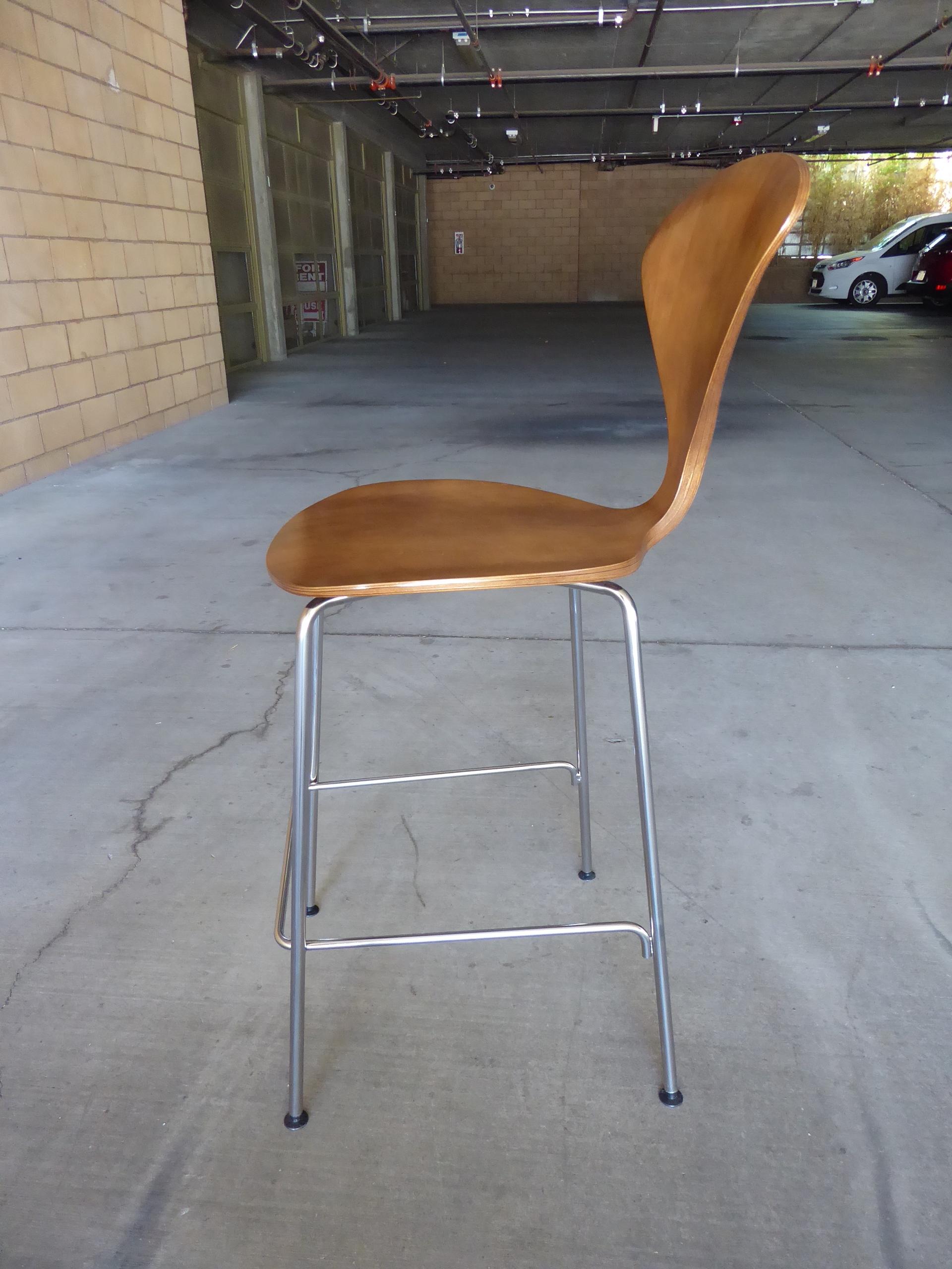 Set of Four 1958 Metal Based Counter Stools by Norman Cherner 1