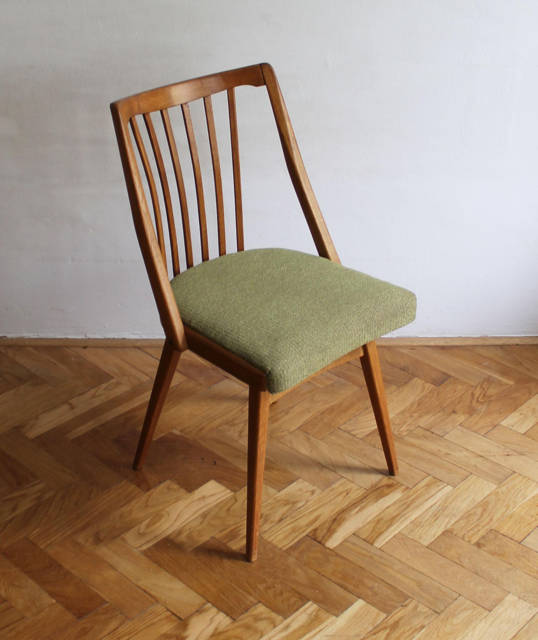 Mid-Century Modern Set of Four 1960's Chairs by Antonin Suman for TON