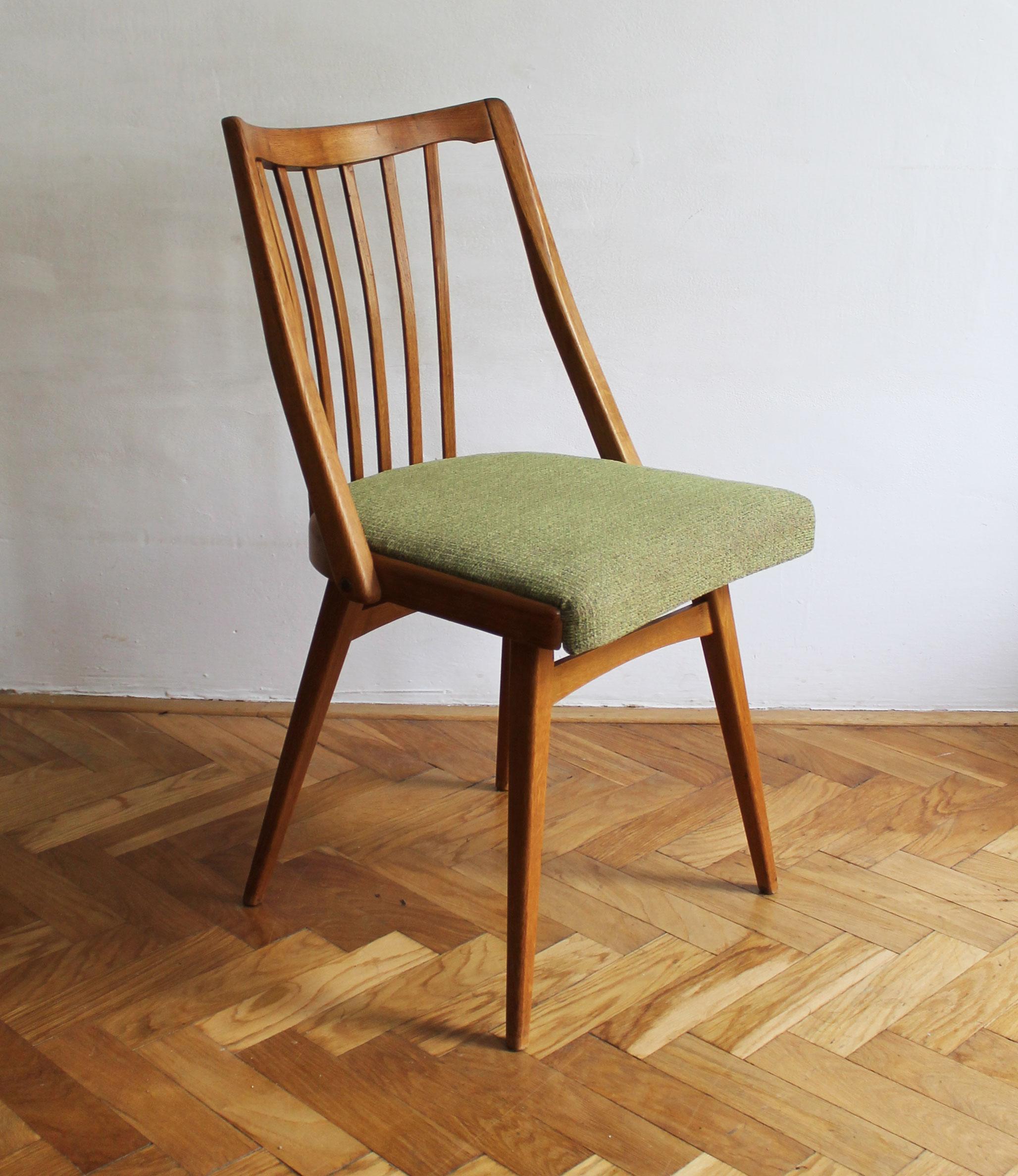 Czech Set of Four 1960's Chairs by Antonin Suman for TON