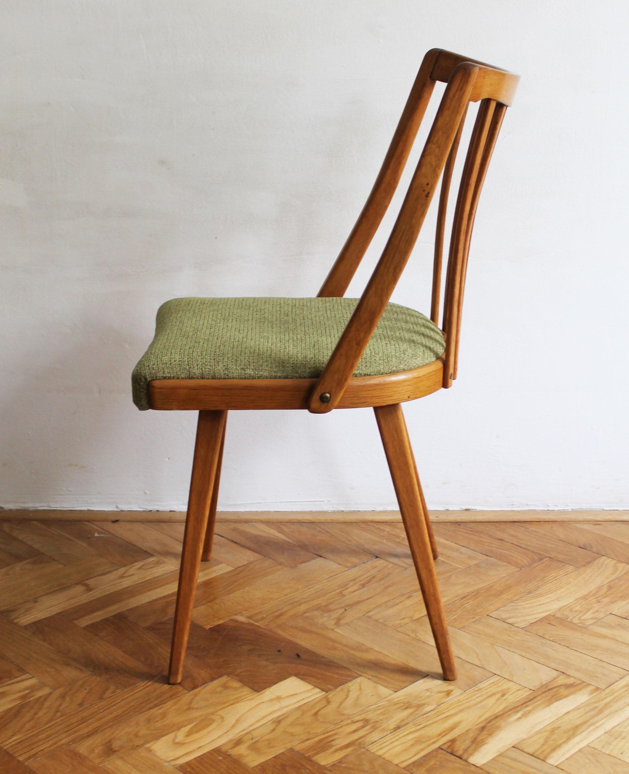 Mid-20th Century Set of Four 1960's Chairs by Antonin Suman for TON