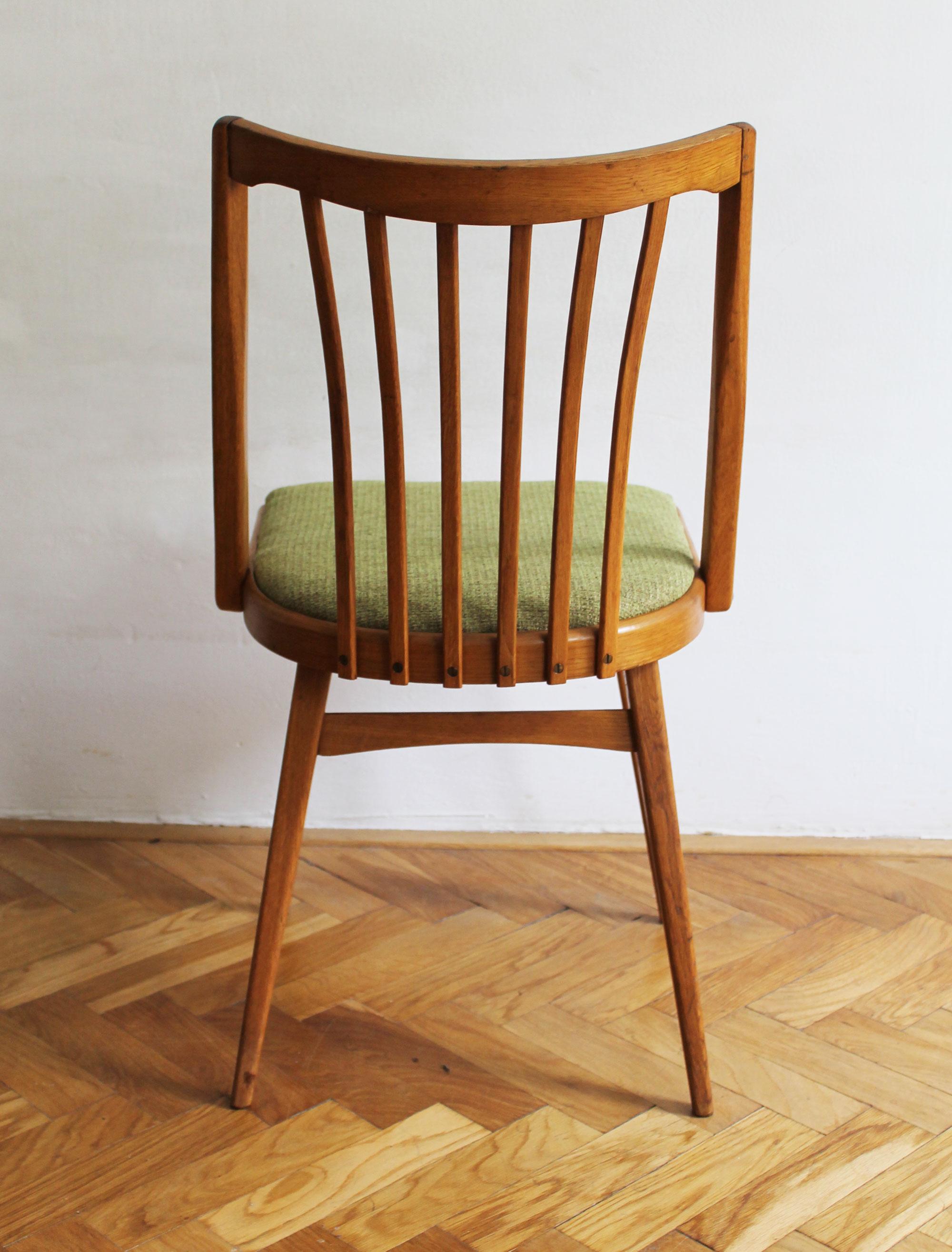 Fabric Set of Four 1960's Chairs by Antonin Suman for TON