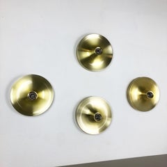 Set of four 1960s Charlotte Perriand Disc Wall Light by Honsel attrib., Germany