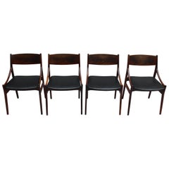 Set of Four 1960s Danish Chairs by Vestervig Erikson
