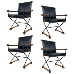 Set of Four 1960s Directors Chairs in the Style of Cleo Baldon