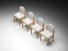 Set of Four 1960s Italian Dining Chairs in Ash