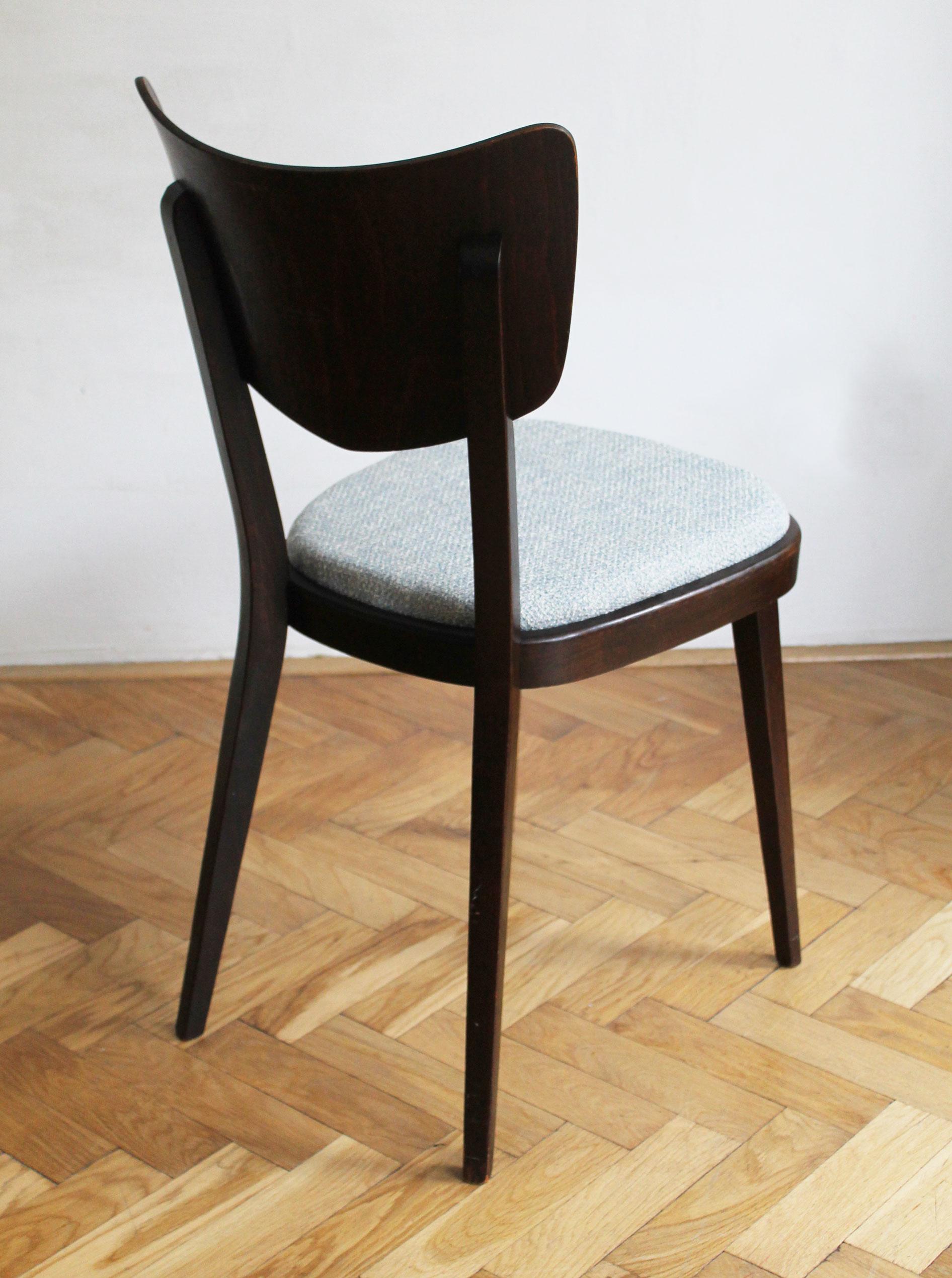 Czech Set of Four 1960's Mid Century Dining Chair by TON For Sale