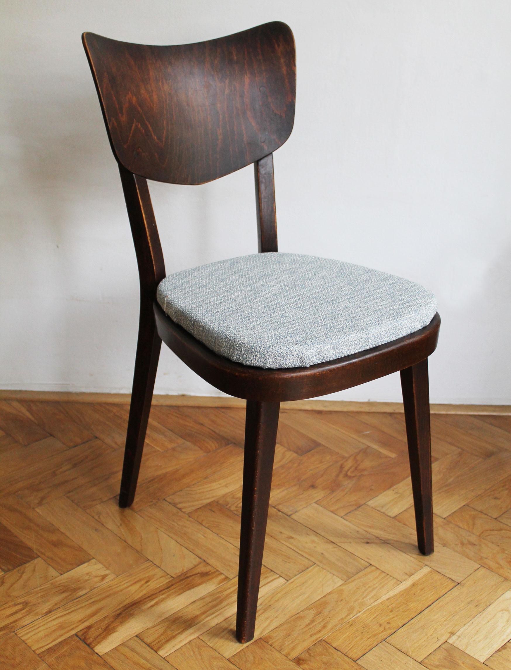 Mid-20th Century Set of Four 1960's Mid Century Dining Chair by TON For Sale