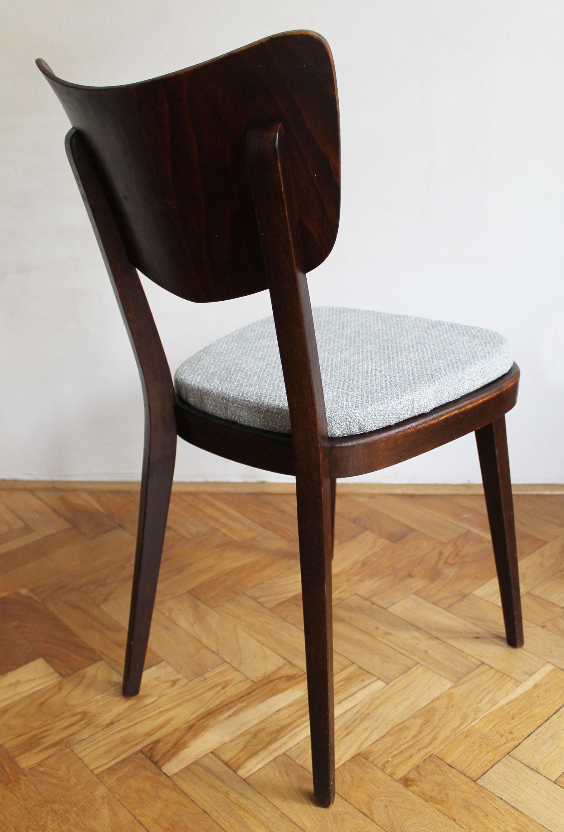 Set of Four 1960's Mid Century Dining Chair by TON For Sale 1