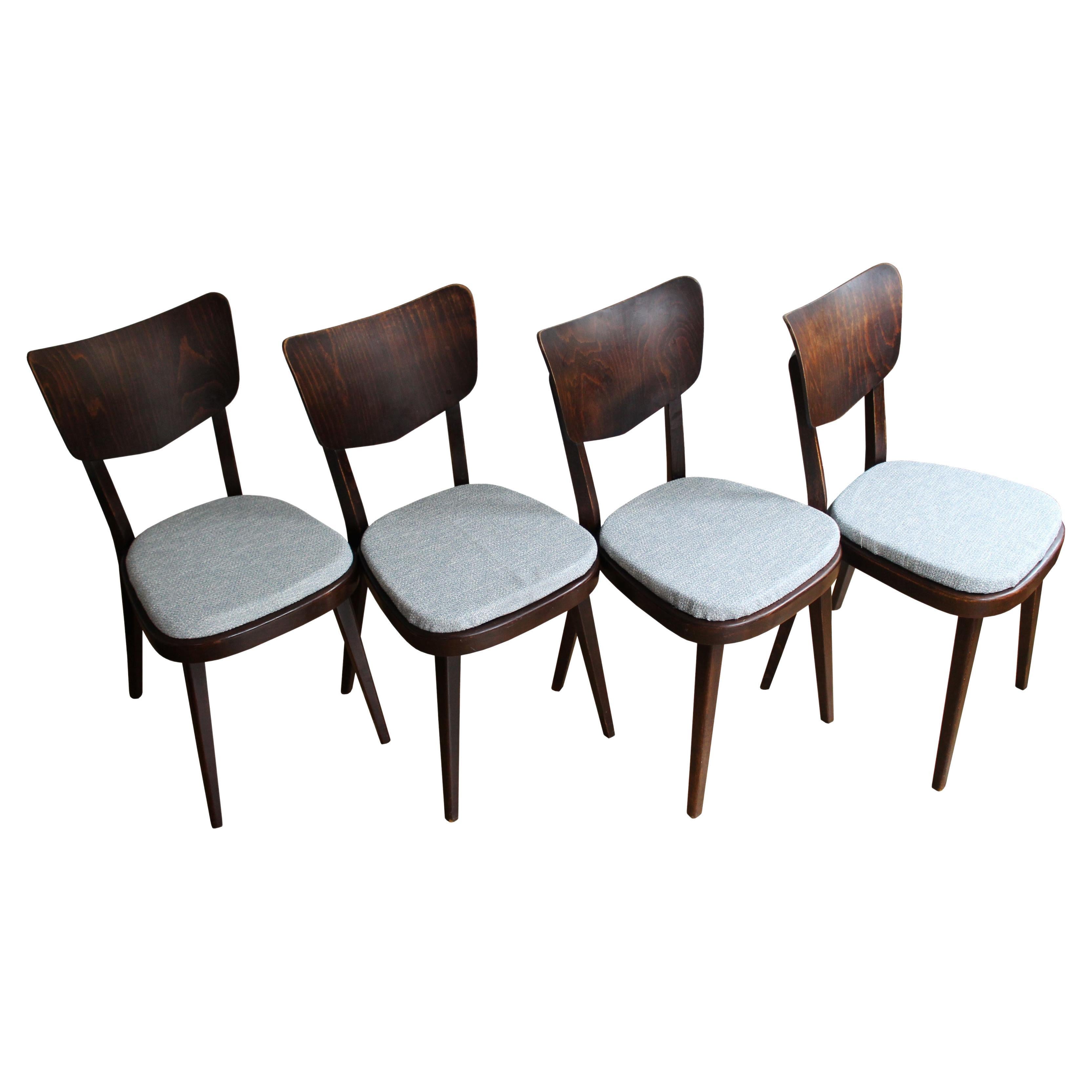 Set of Four 1960's Mid Century Dining Chair by TON For Sale