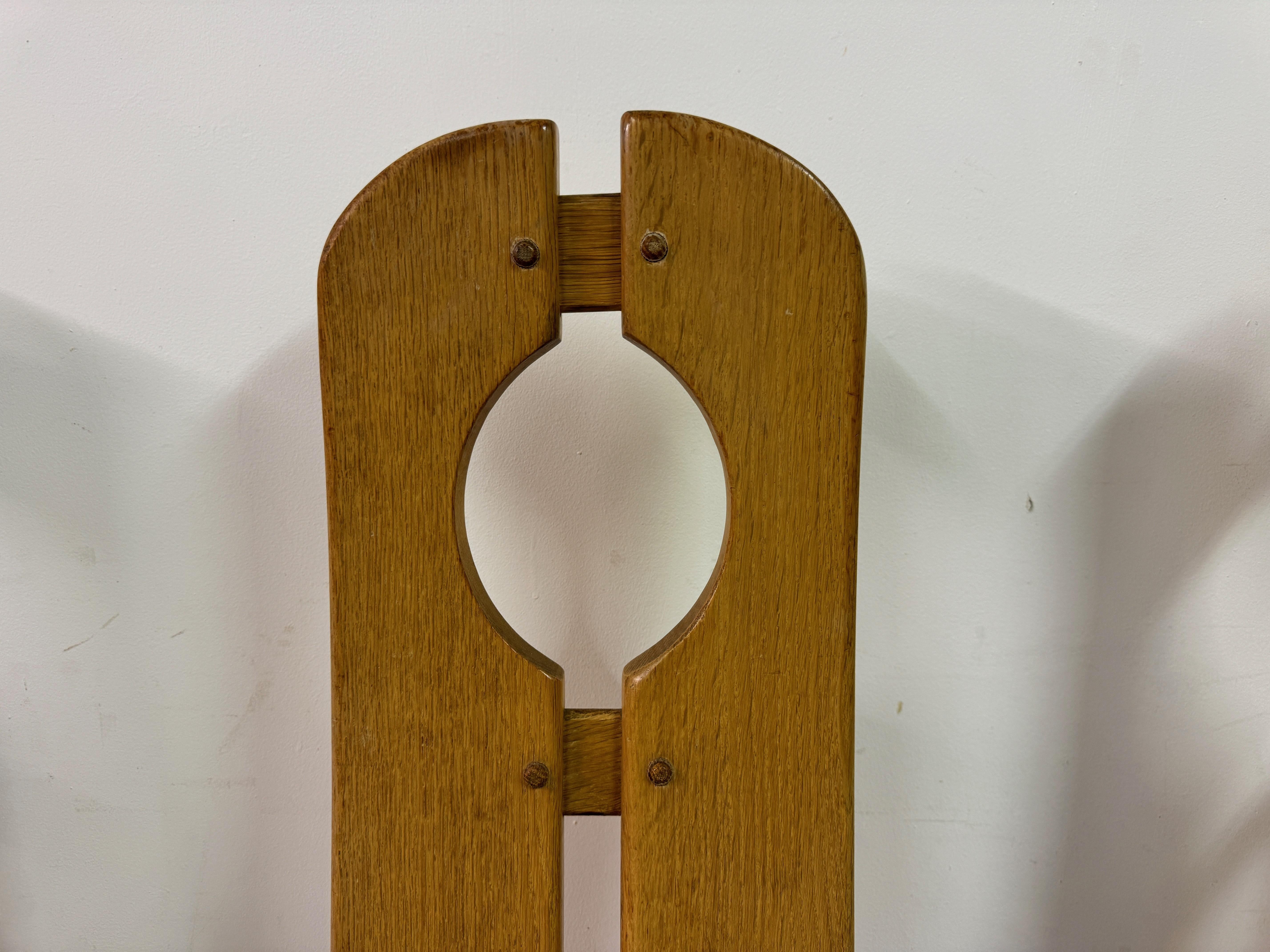 Set of Four 1960s Oak Dining Chairs by De Puydt For Sale 1