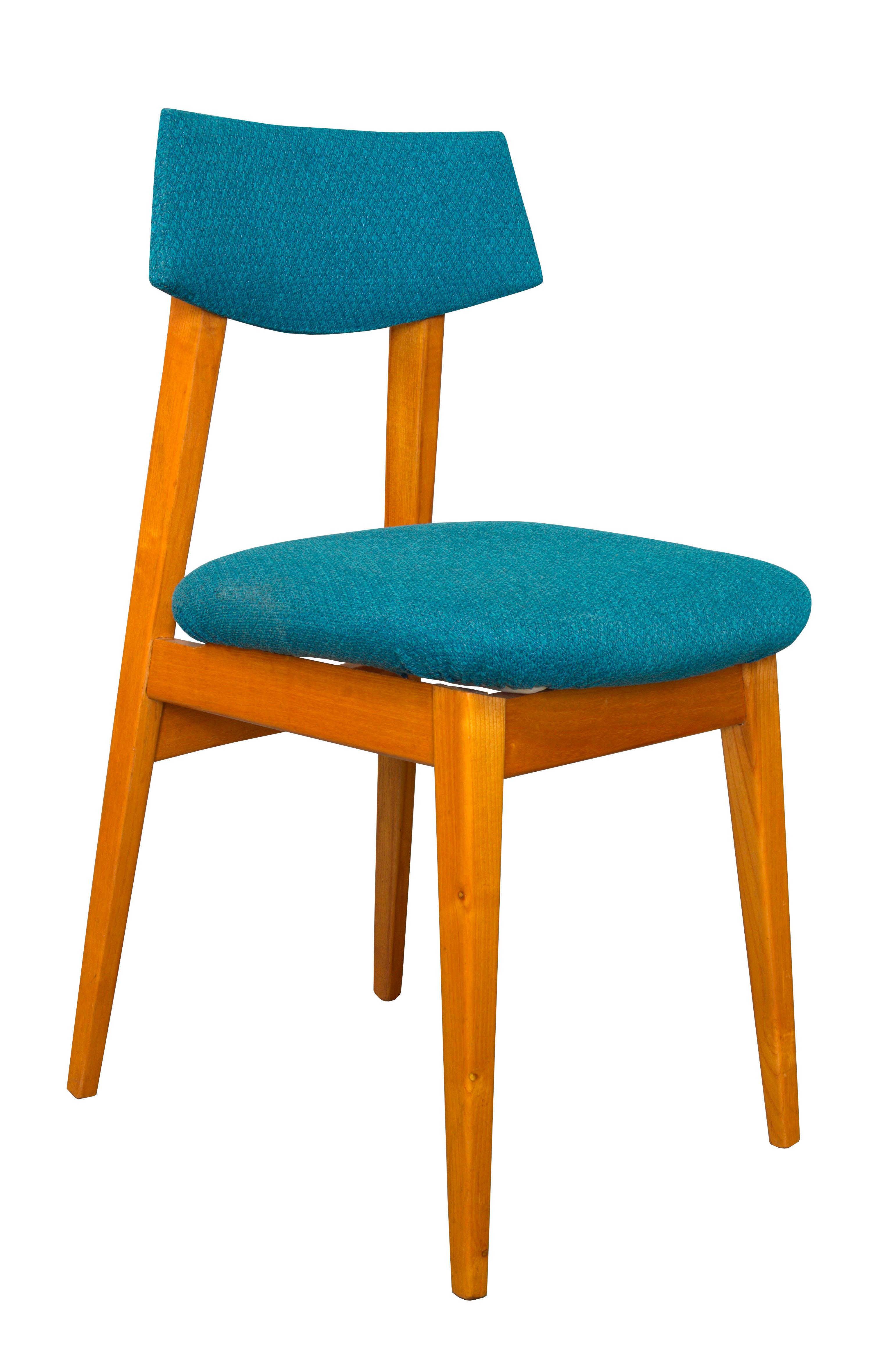 Scandinavian Modern Set of Four 1960's Scandinavian Mid Century Chairs