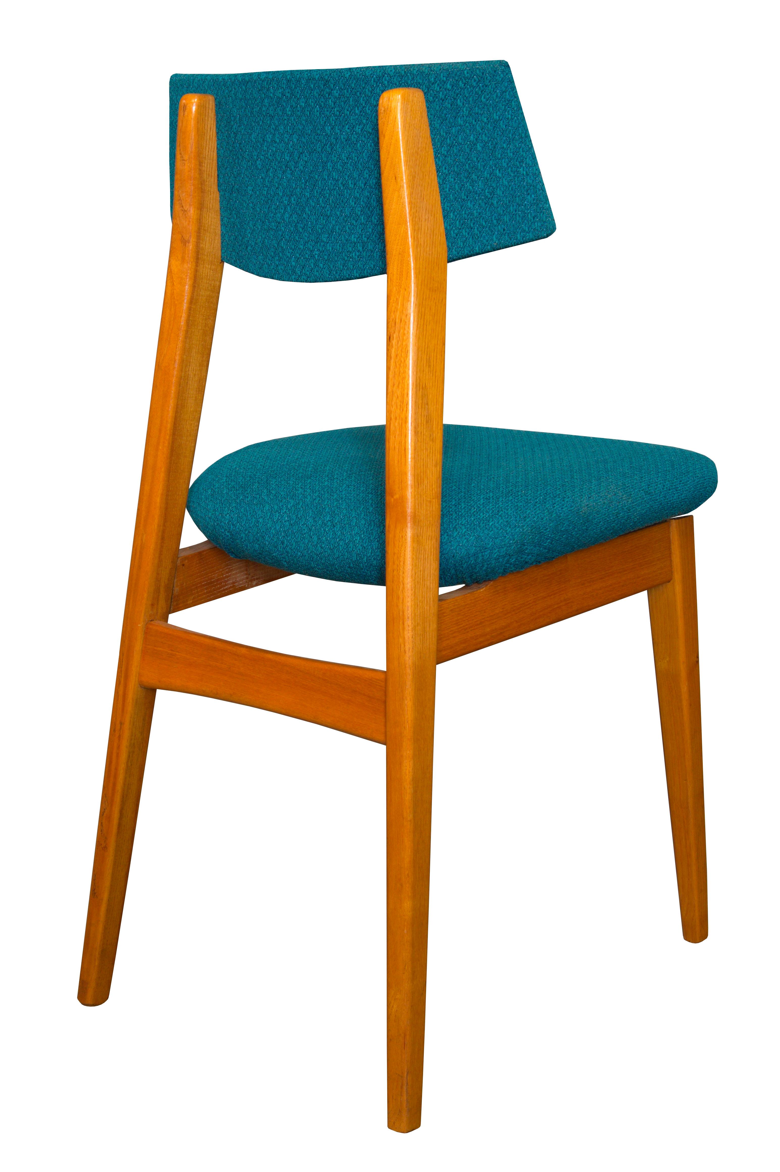 German Set of Four 1960's Scandinavian Mid Century Chairs