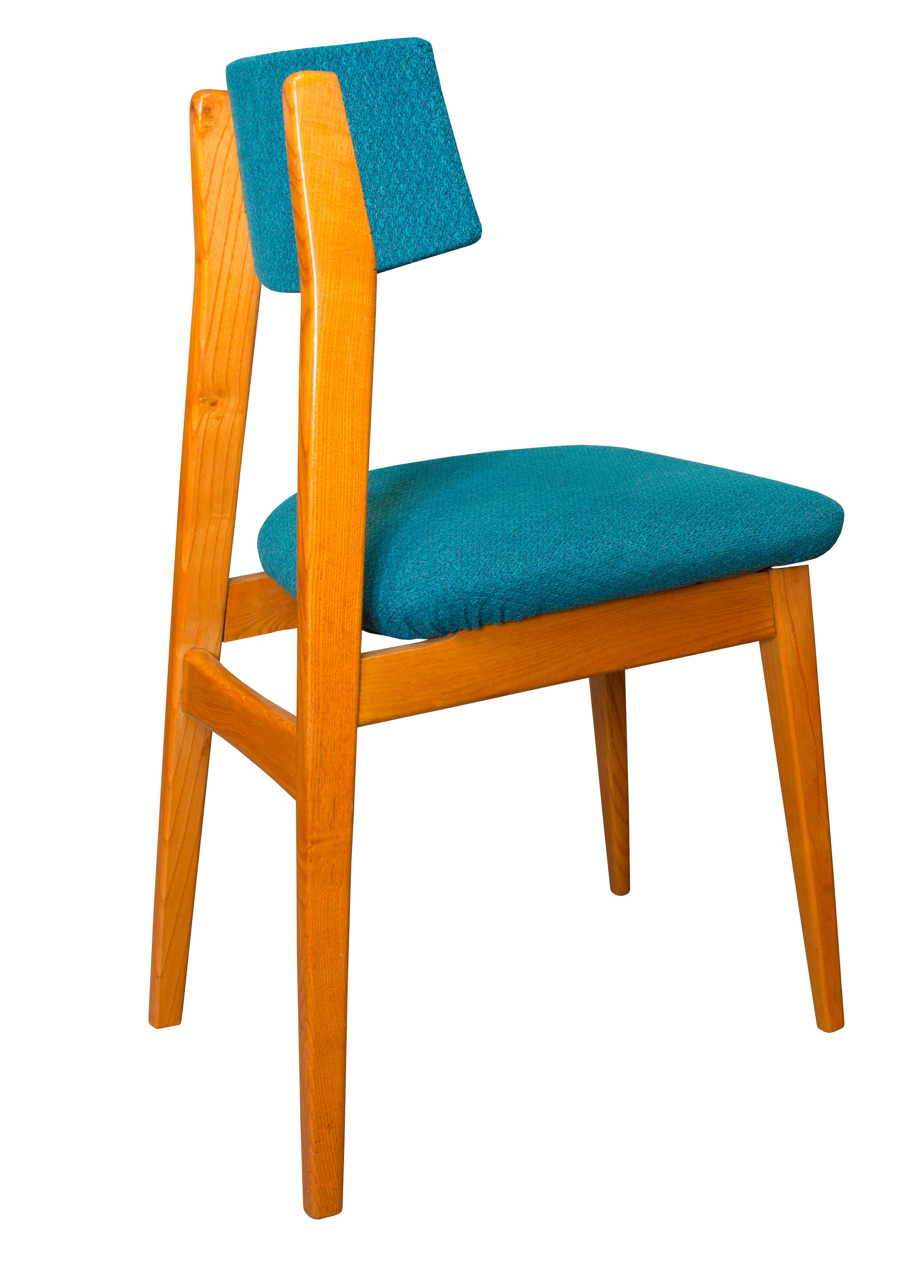 Lacquered Set of Four 1960's Scandinavian Mid Century Chairs For Sale