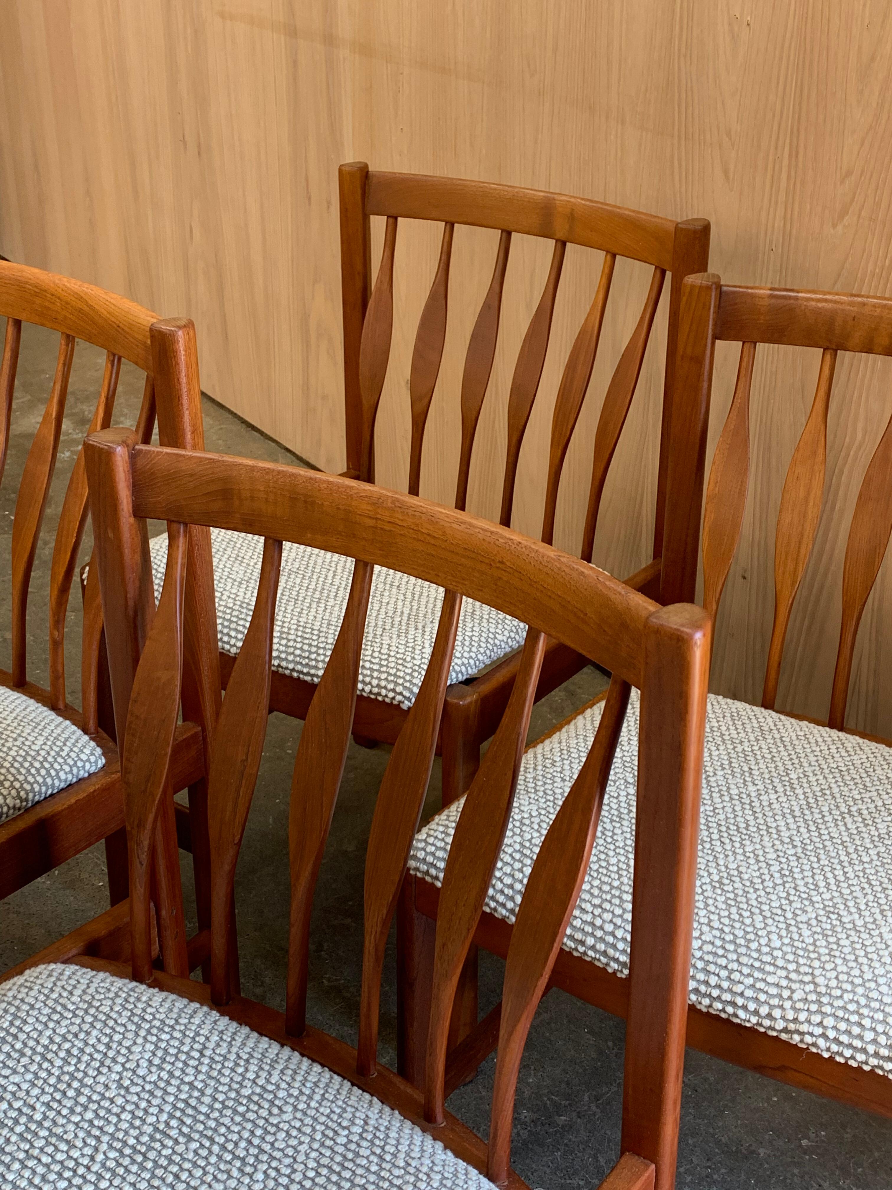 Set of Four 1960s Teak Dining Chairs - Fully Restored en vente 2