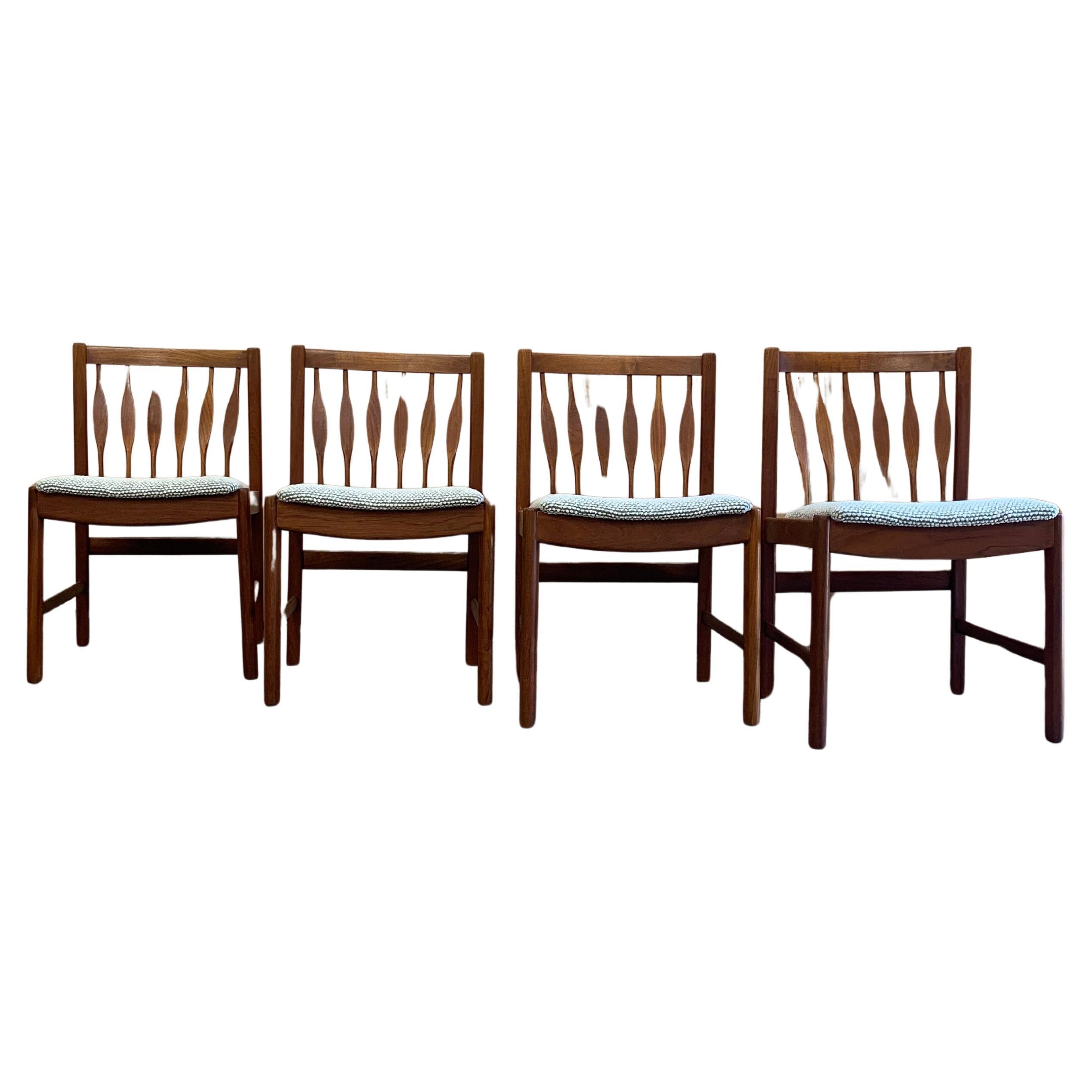 Set of Four 1960s Teak Dining Chairs - Fully Restored