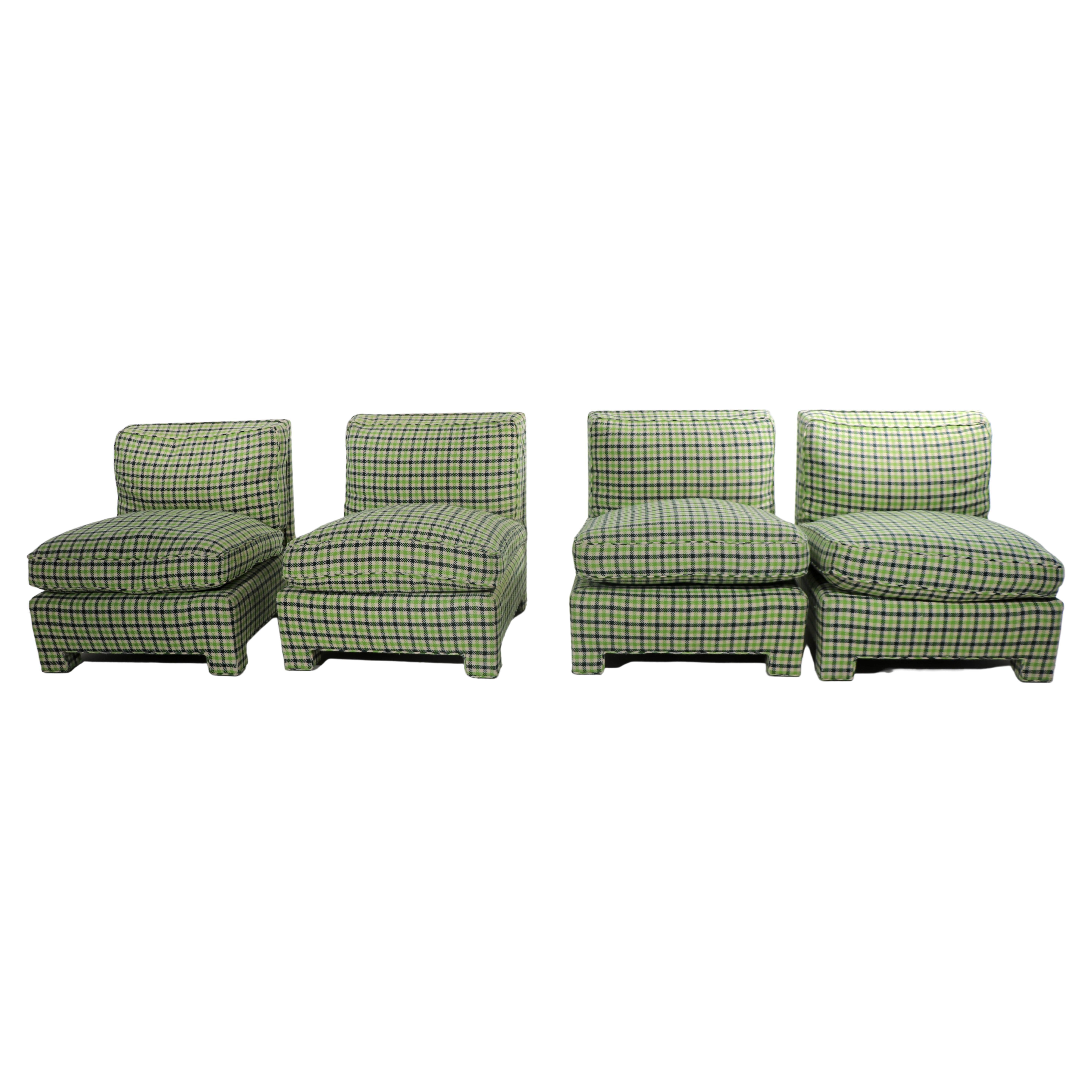 Set of Four 1970’s Armless Lounge Chairs by Thomas De Ángelis