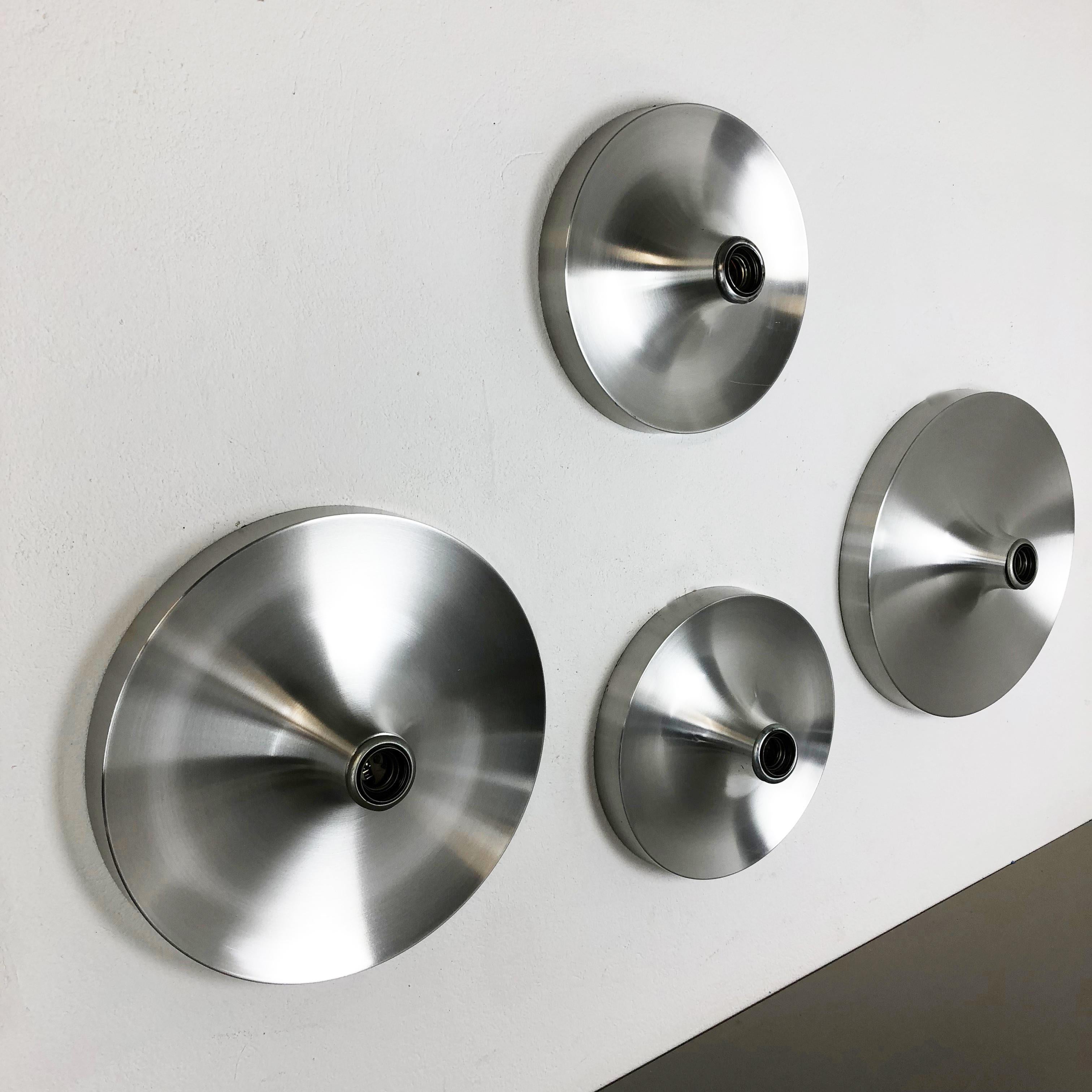 Set of Four 1970s Charlotte Perriand Disc Wall Light by TEKA Lights., Germany 6