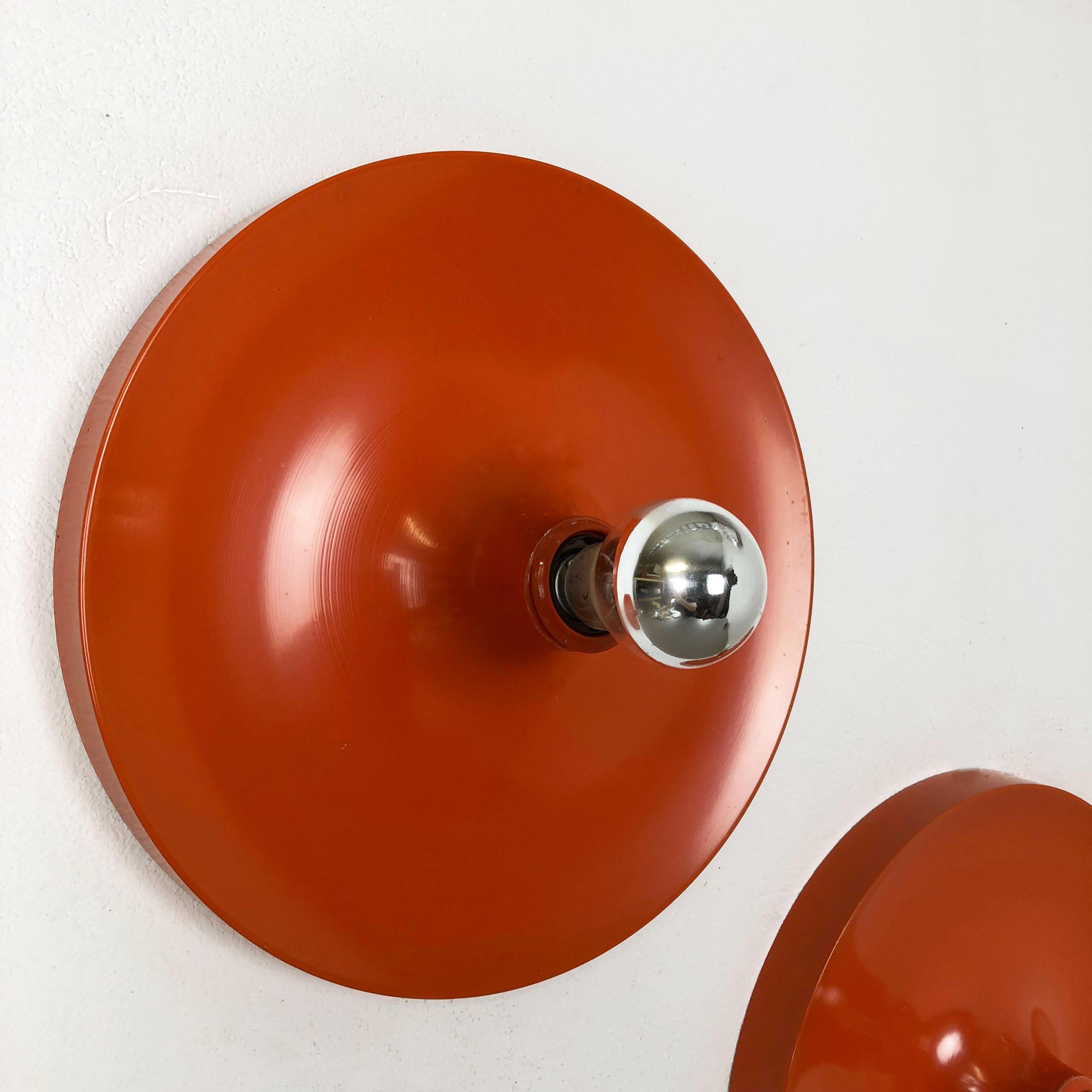 Set of three 1970s Charlotte Perriand Disc Wall Light by TEKA Lights, Germany In Good Condition In Kirchlengern, DE