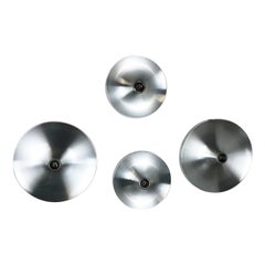 Set of Four 1970s Charlotte Perriand Disc Wall Light by TEKA Lights., Germany