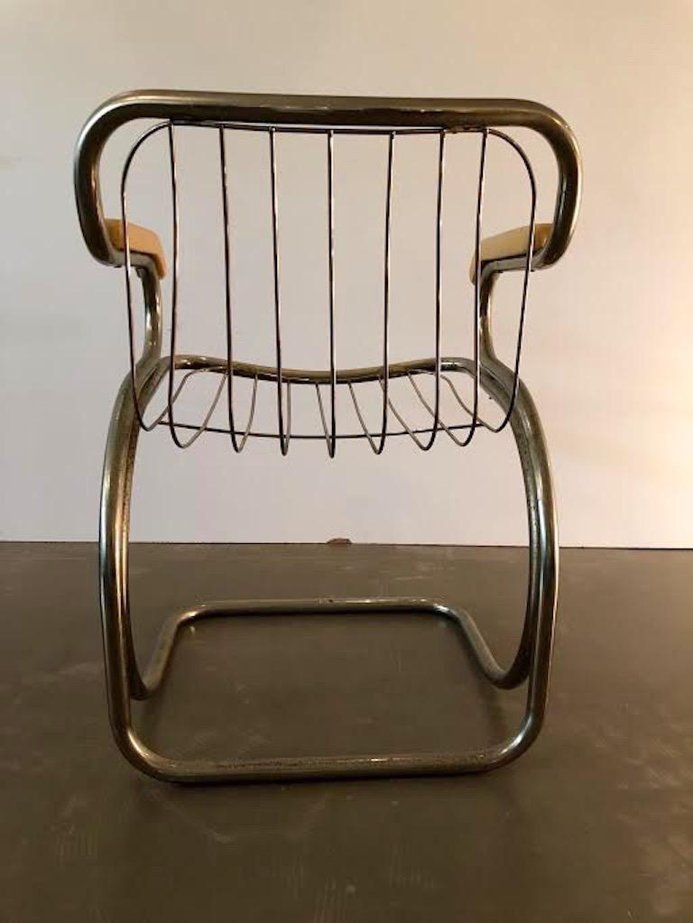 Set of Four 1970s Gastone Rinaldi Cantilever Chairs In Fair Condition For Sale In Porto, PT