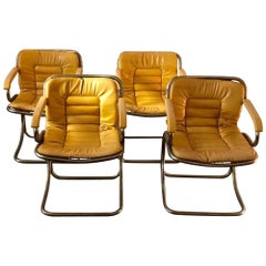 Set of Four 1970s Gastone Rinaldi Cantilever Chairs