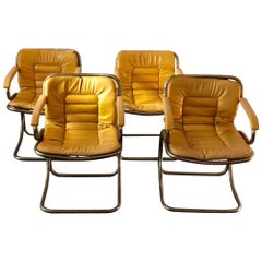 Set of Four 1970s Gastone Rinaldi Cantilever Chairs