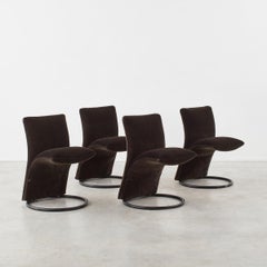 Set of Four 1970s Pompeo Fumagalli ‘Calla’ Chairs, Italy 1970s