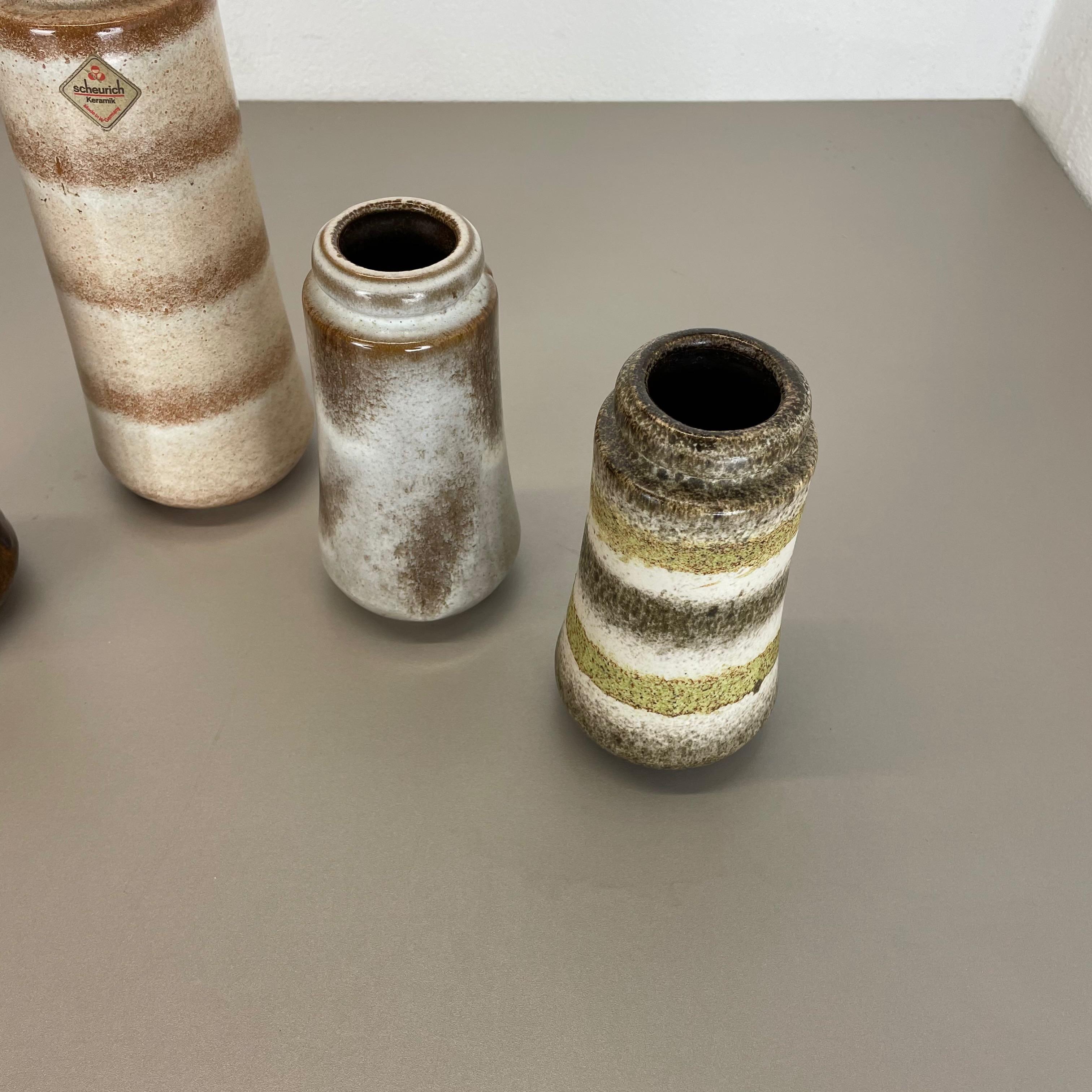 Set di quattro vasi in ceramica Fat Lava 