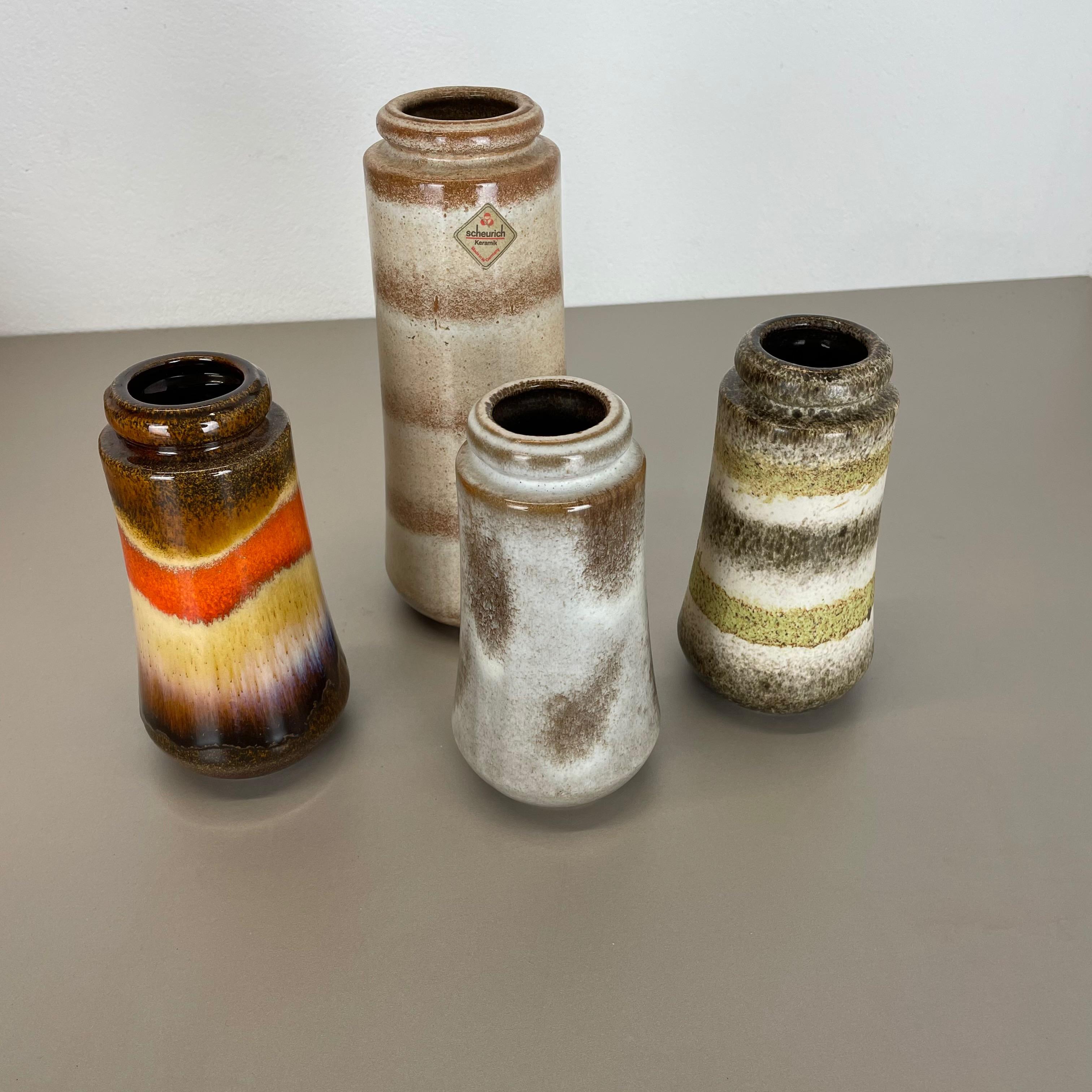 Set di quattro vasi in ceramica Fat Lava 