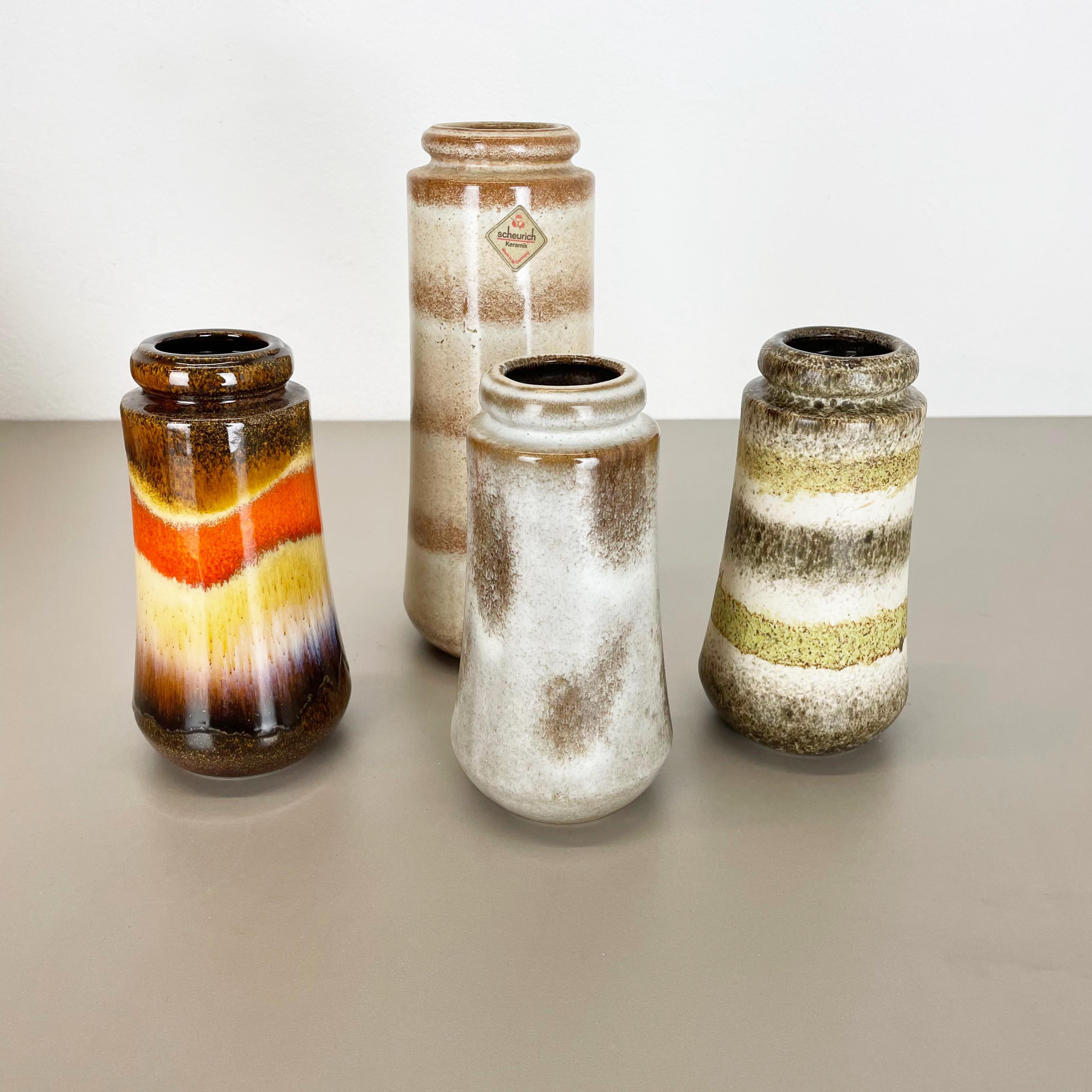 Set di quattro vasi in ceramica Fat Lava 