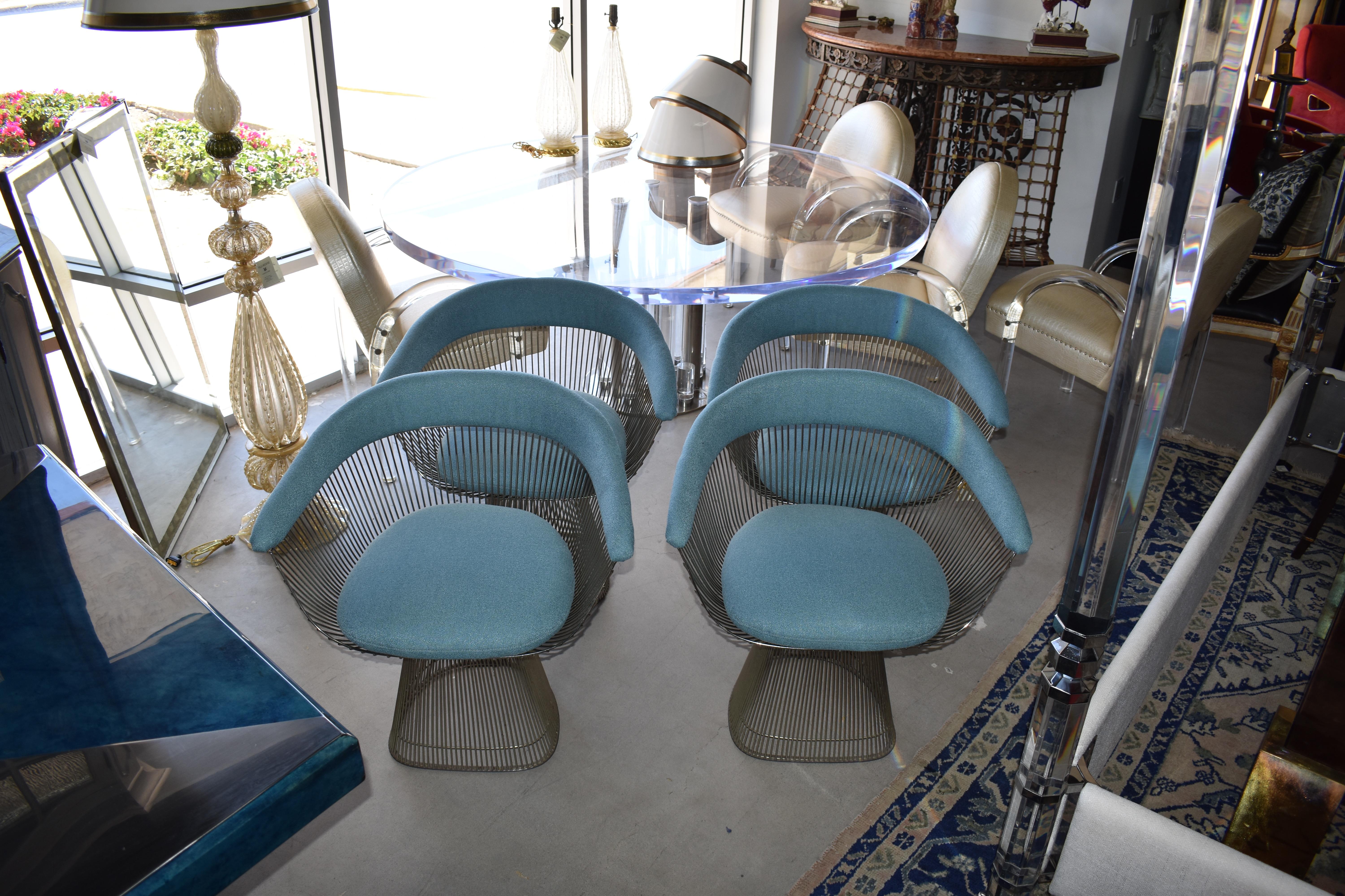Mid-Century Modern Set of Four 1970s Warren Platner Easy Armchairs for Knoll