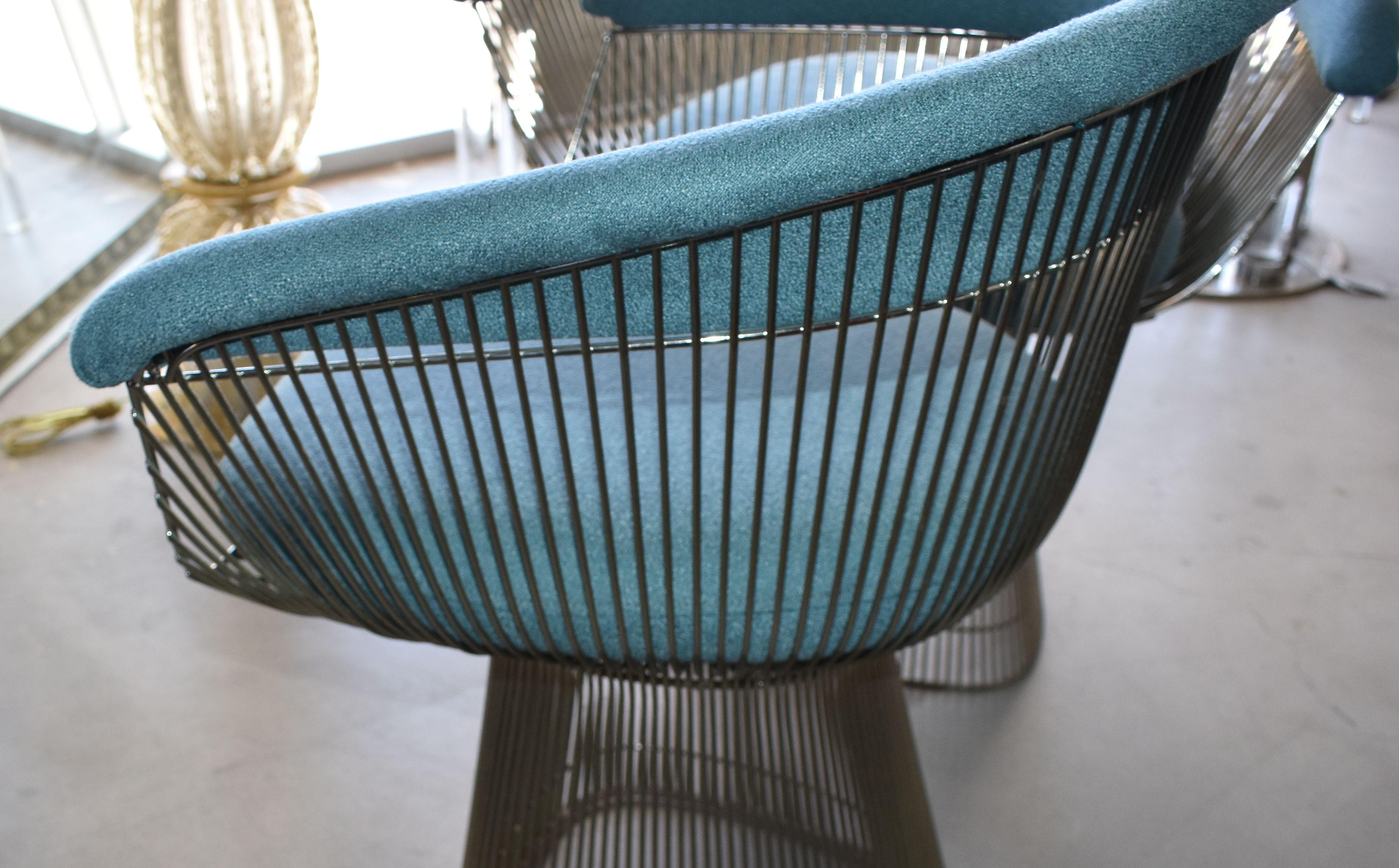 Steel Set of Four 1970s Warren Platner Easy Armchairs for Knoll