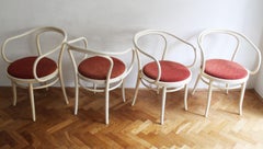 Set of four 1980's chairs by TON