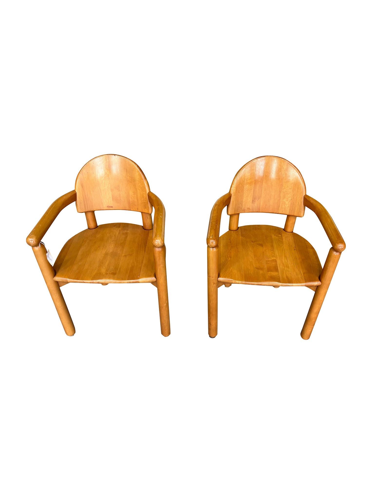 Scandinavo moderno Set di quattro sedie da pranzo danesi anni '80 di Rainer Daumiller in vendita