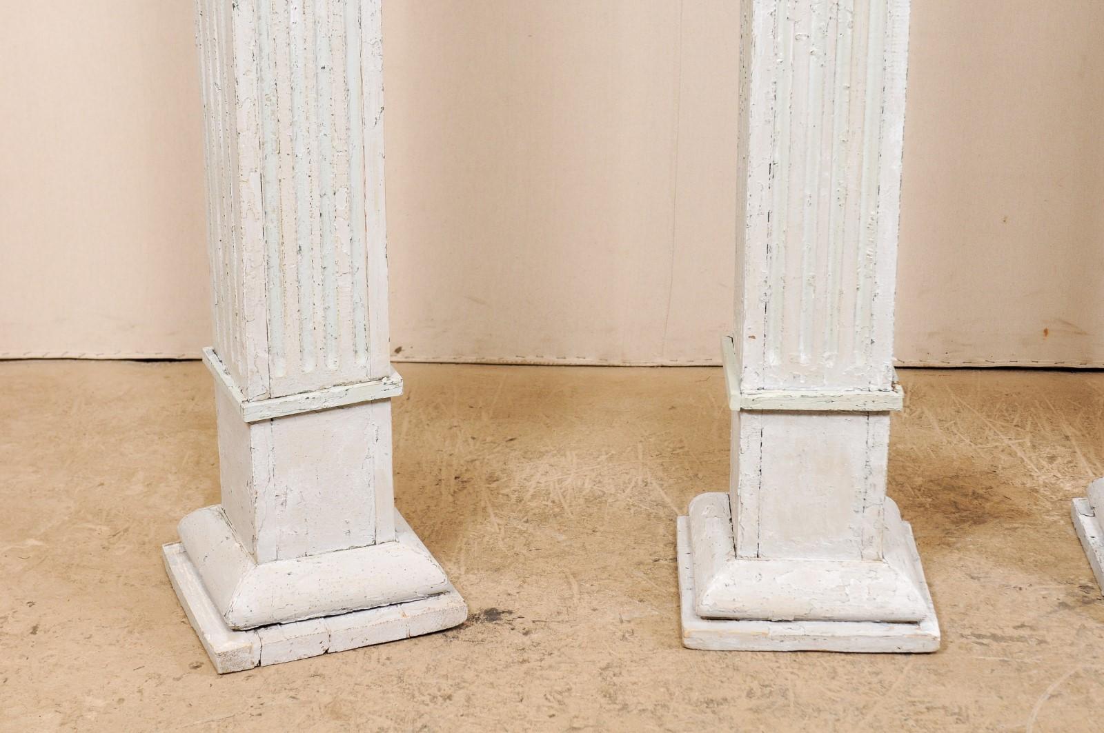 Set of Four 19th Century American Painted Columns 5