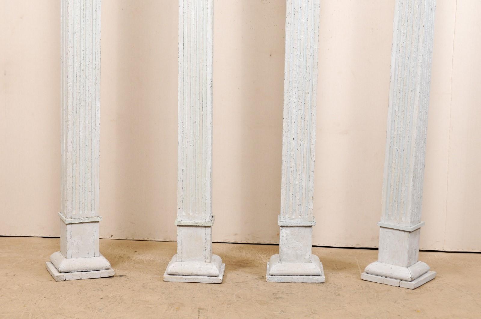 Set of Four 19th Century American Painted Columns 1