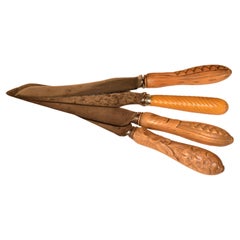 Set of Four 19th Century Bread Knives