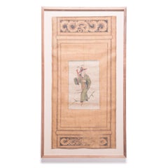 Set of Four Chinese Immortals Screen Paintings, c. 1850