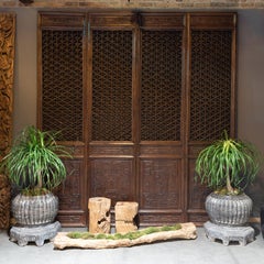 Set of Four Chinese Treasure Lattice Panels, 19th Century