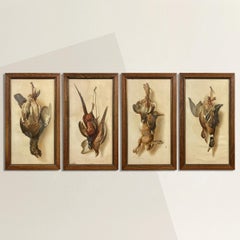 Set of Four 19th Century English Hunt Trophy Lithographs
