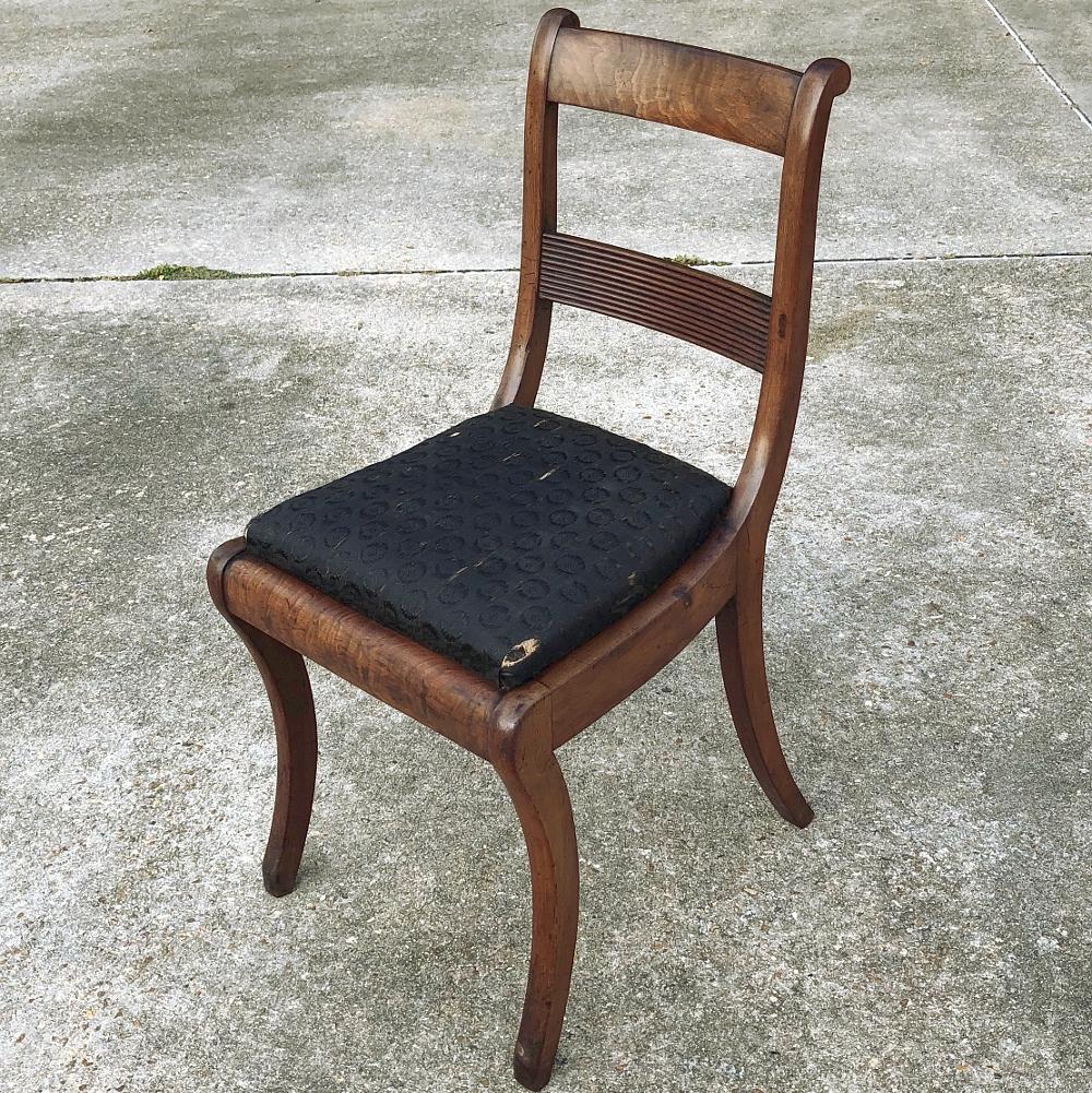 Set of Four 19th Century English Mahogany Chairs For Sale 3