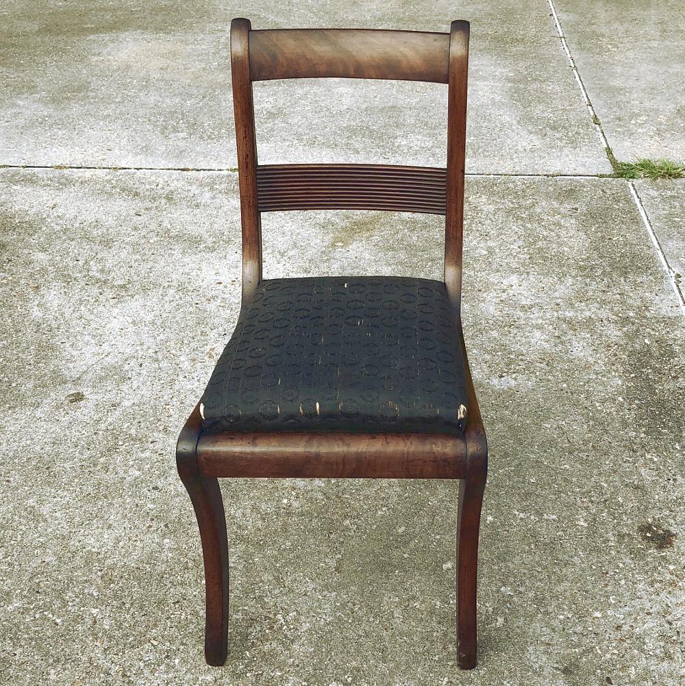 XIXe siècle Ensemble de quatre chaises anglaises en acajou du 19ème siècle en vente