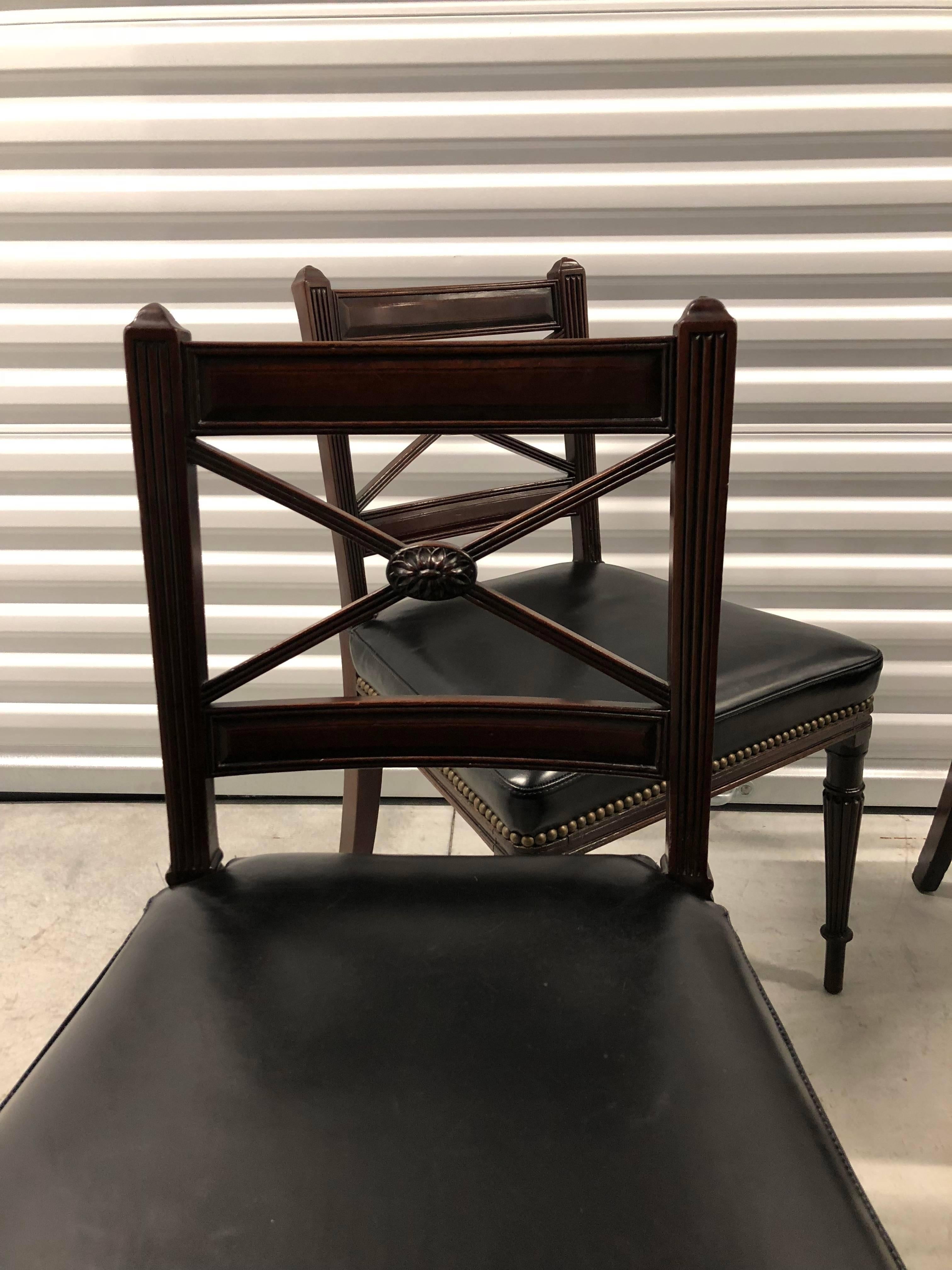 19th Century Regency Period English Mahogany Side Chairs For Sale
