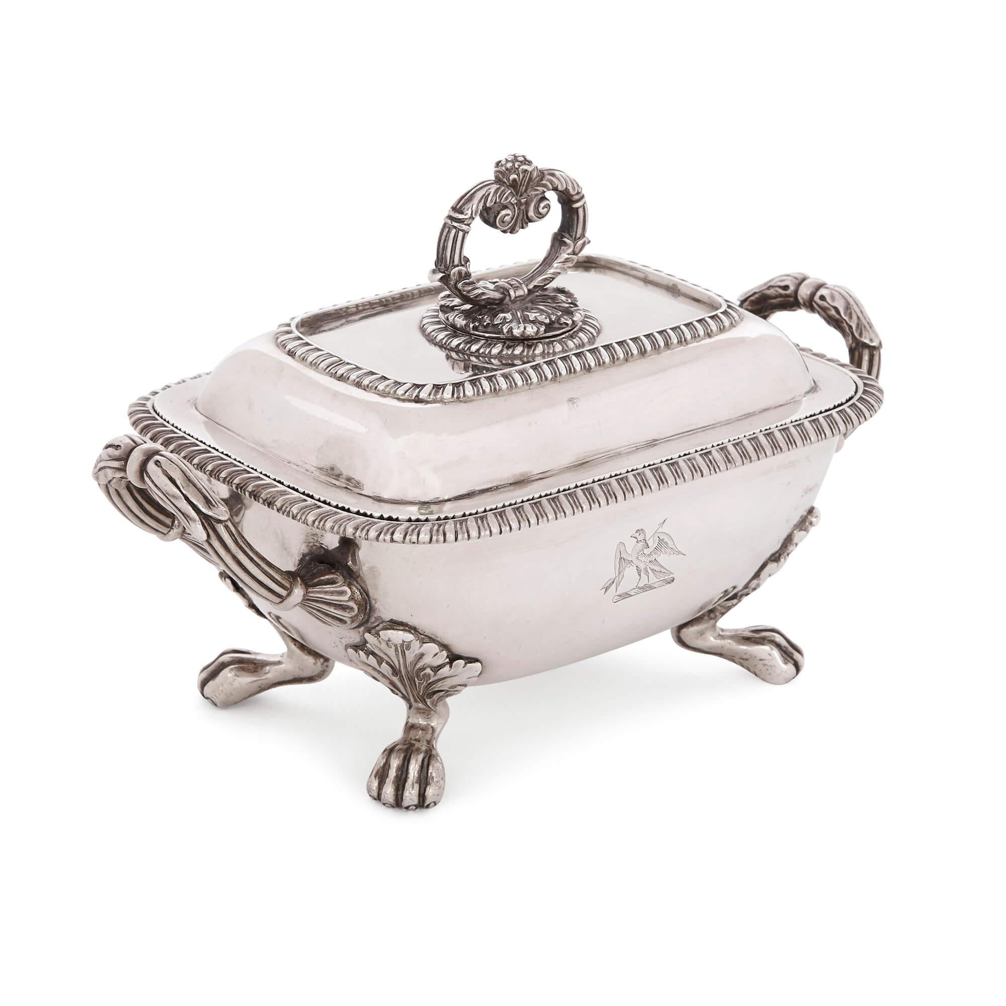Rebecca Emes is one of the most prominent English silversmiths of the late 18th and early 19th century. Together with her business partner, Edward Barnard I, Emes is responsible for the beautiful design and exceptionally fine work of these four