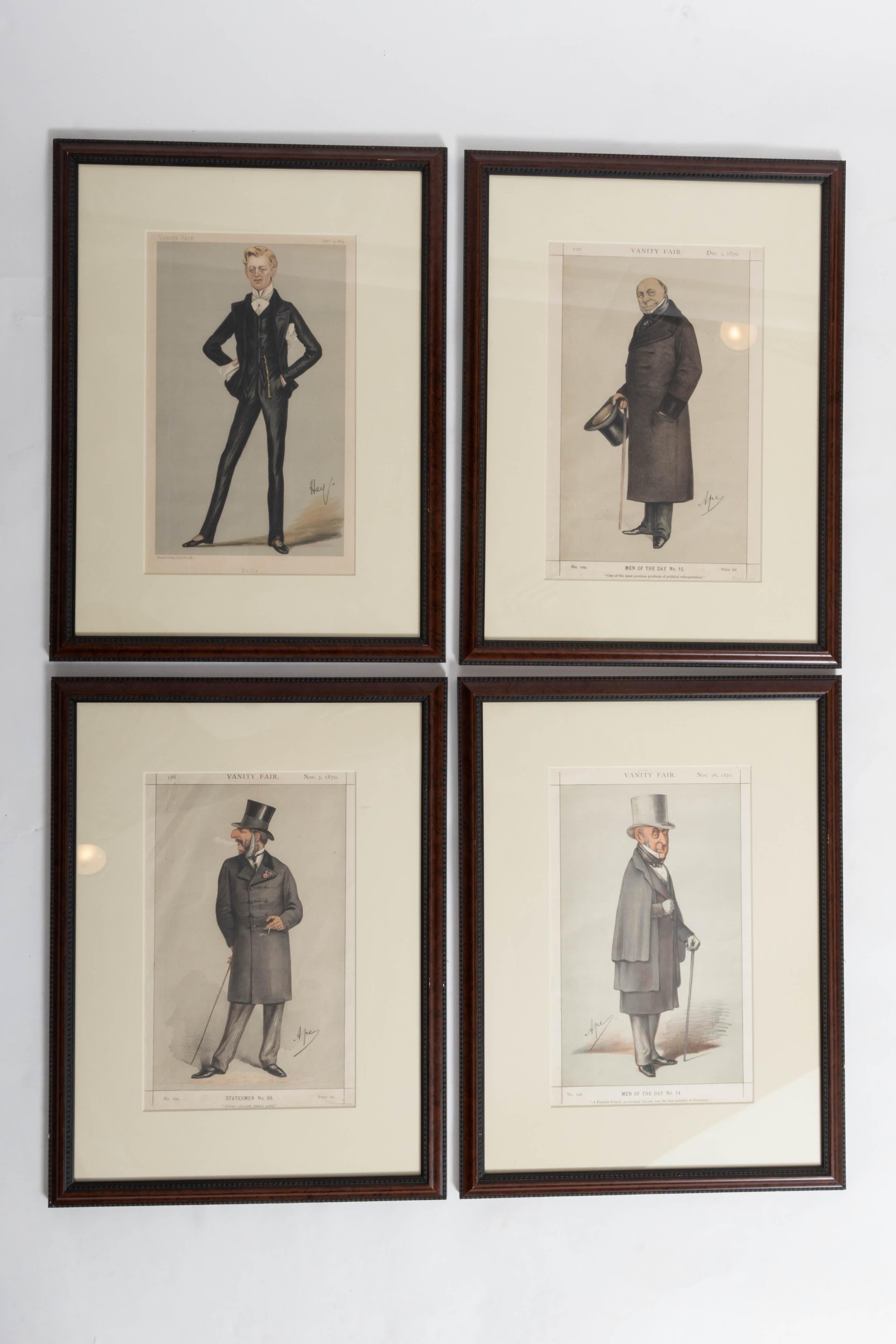 Set of Four 19th Century Framed Vanity Fair Caricatures 3