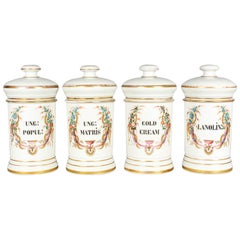 Set of Four 19th Century French Apothecary Jars