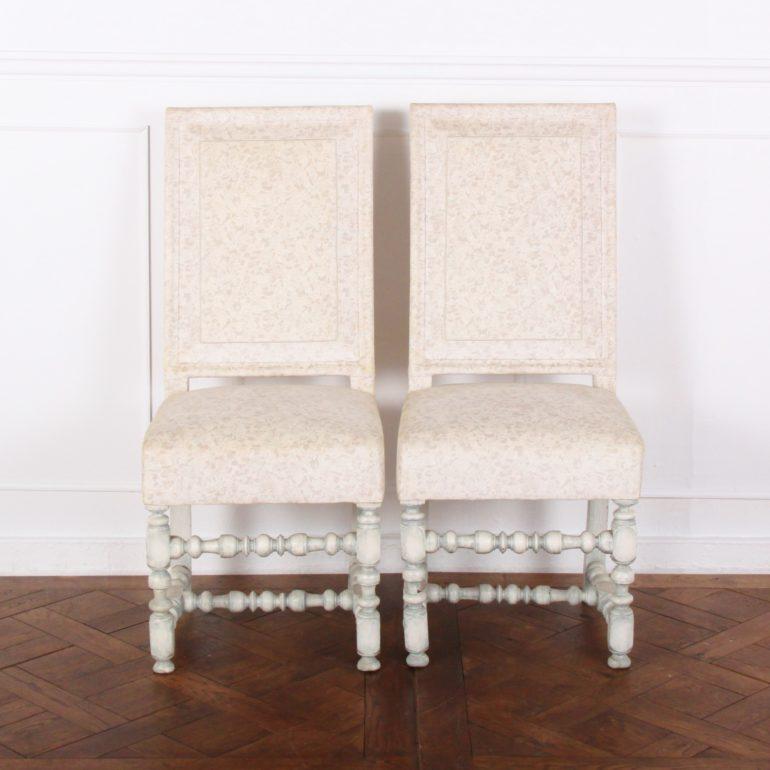 Oak Set of Four 19th Century French Chairs from the Villa La Pausa