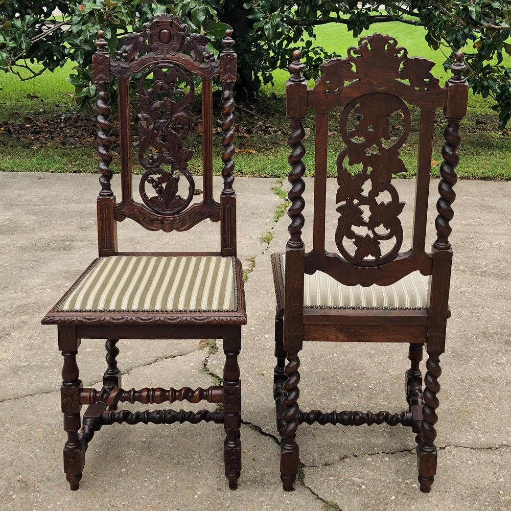 Set of Four 19th Century French Renaissance Chairs For Sale 6