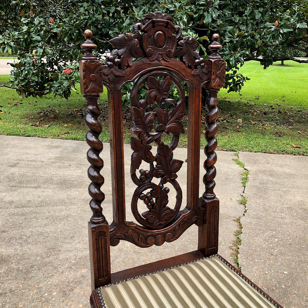 Set of Four 19th Century French Renaissance Chairs For Sale 9