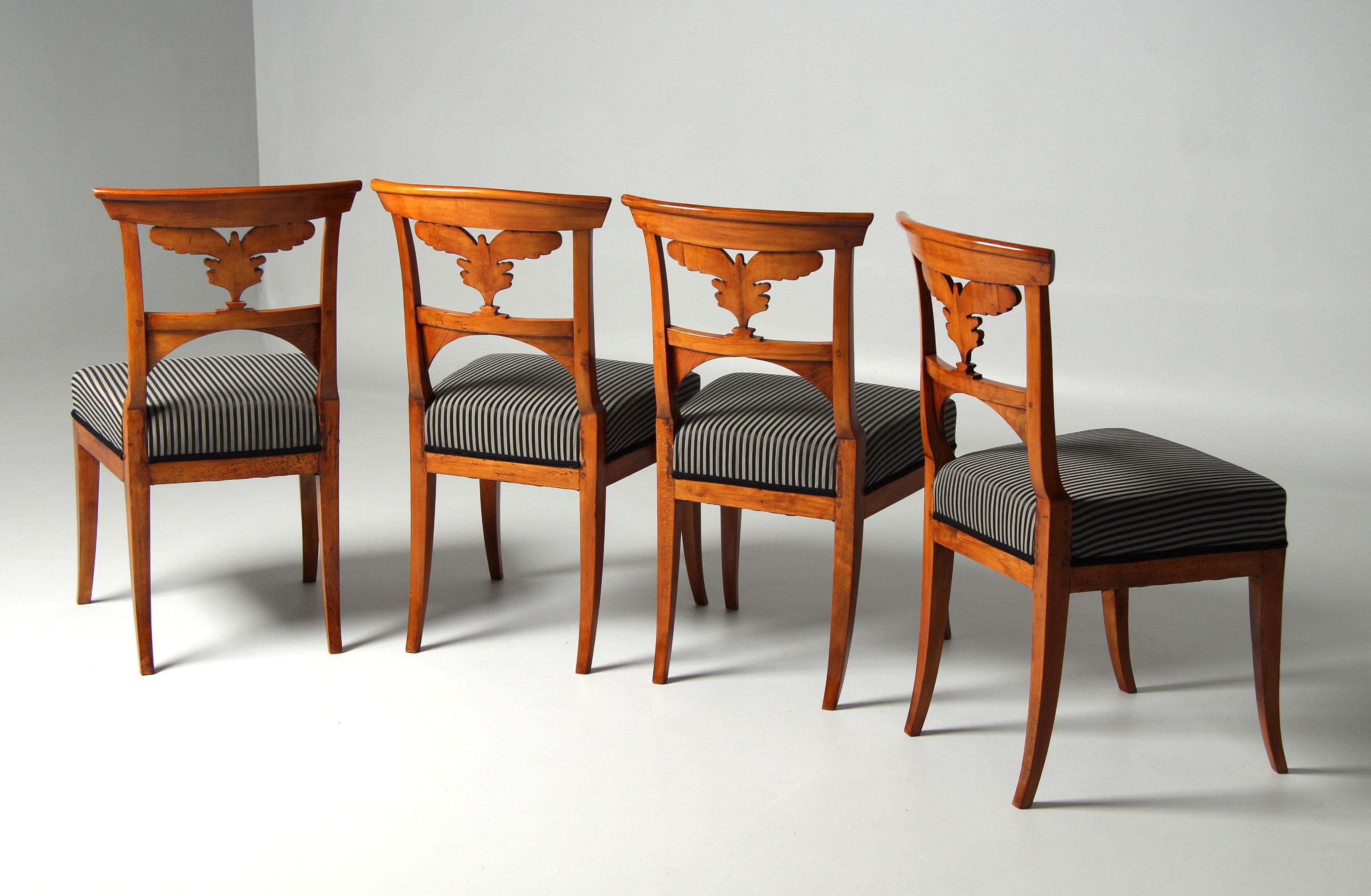 Juego De Cuatro Sillas Biedermeier Alemanas Del Siglo XIX, Circa 1820 en Bueno estado para la venta en Greven, DE